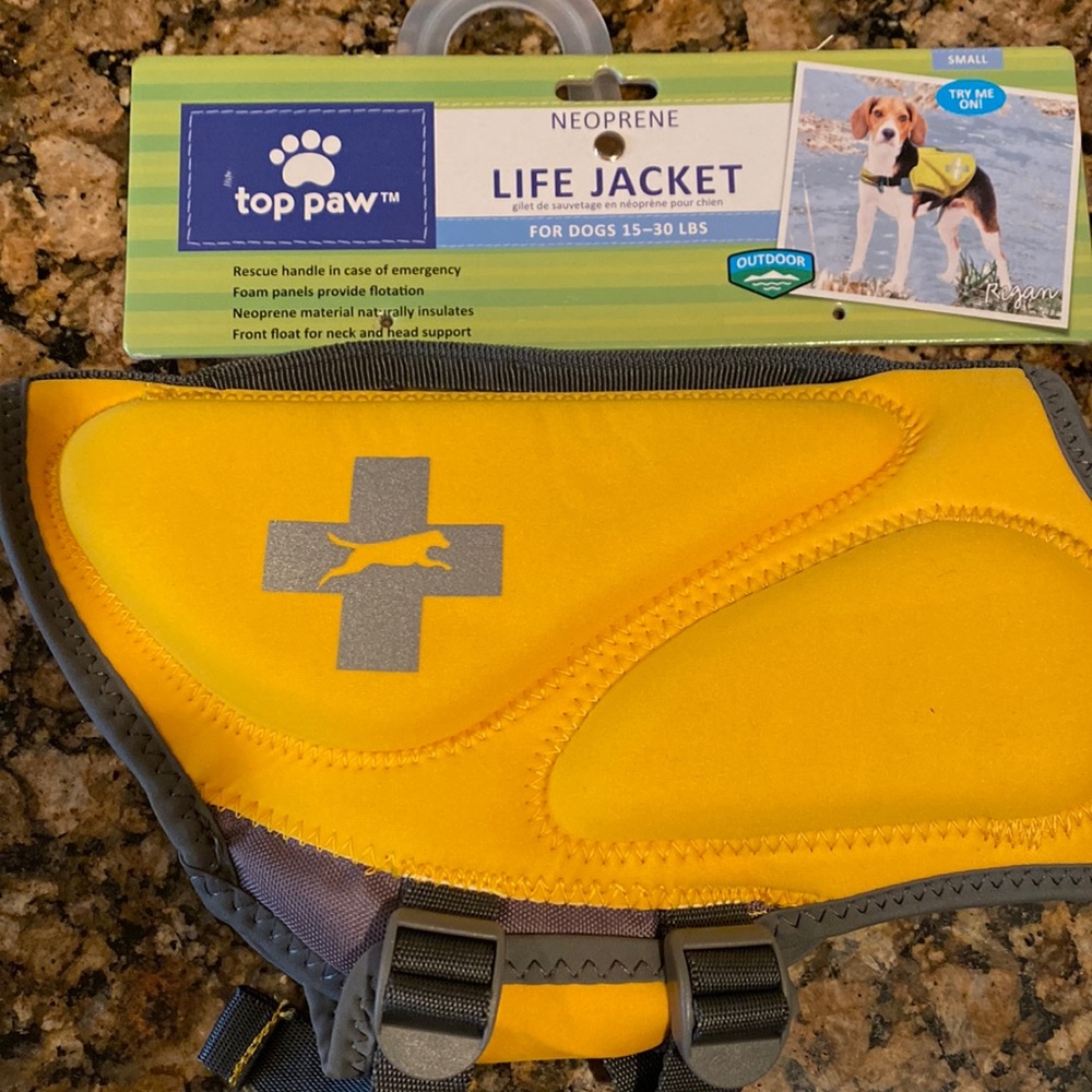 NWT Neoprene Top Paw Life Jacket Vest PFD for dog or pet